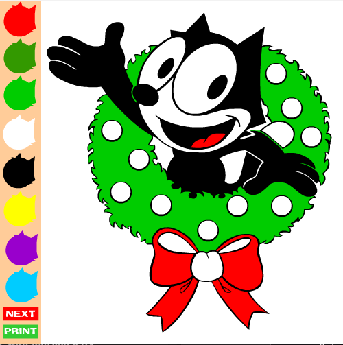 Felix the Cat Interactive Coloring Page 4