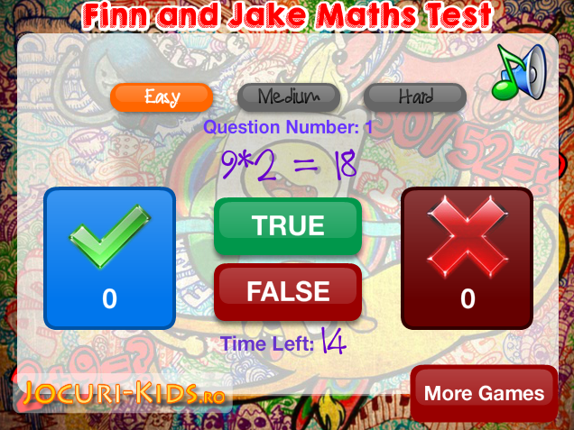 Finn and Jake Maths Test