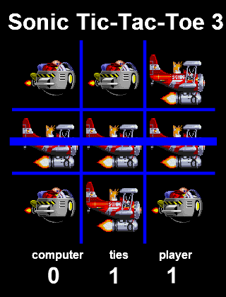 Sonic Tic Tac Toe 3