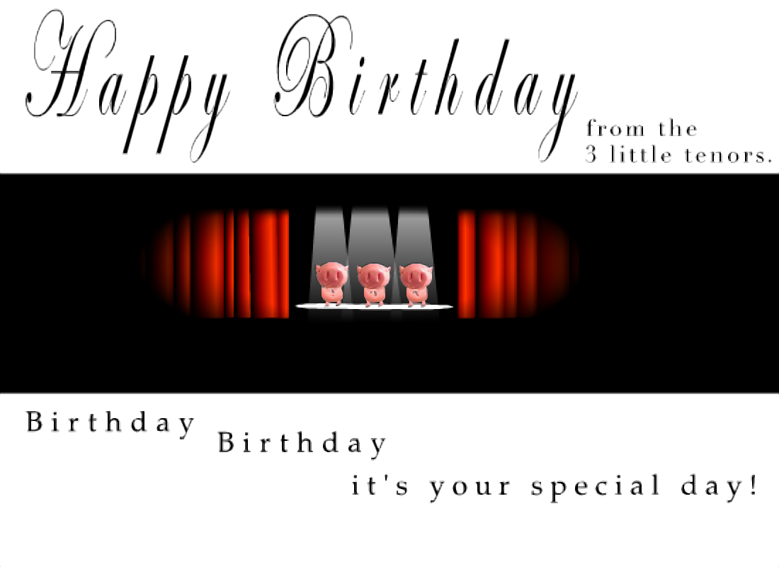 Hallmark "The 3 Birthday Tenors" E-Card (Australia Version)