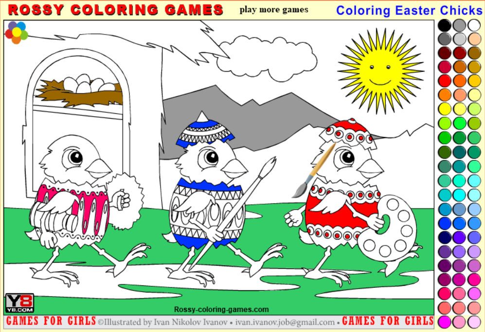 Coloring Easter Chicks