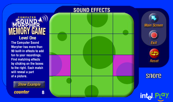 Computer Sound Morpher Memory Game