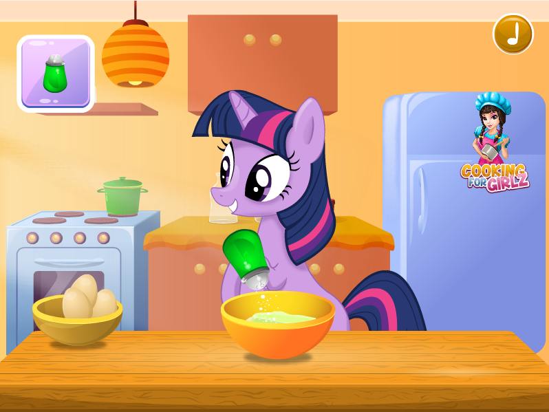 Twilight Sparkle Cooking Red Velvet Cake