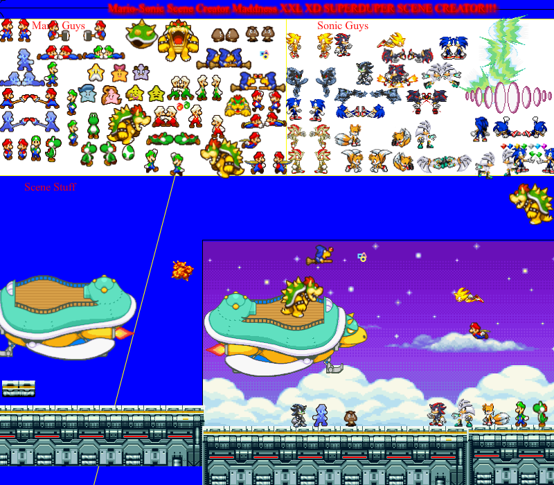 Mario Sonic Scene Creator