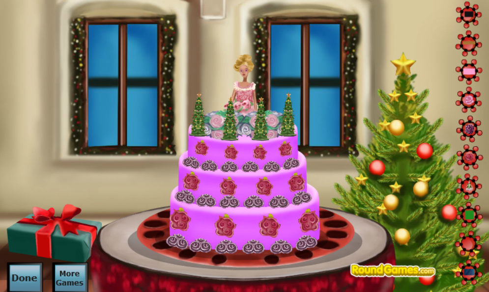 Barbie Christmas Cake