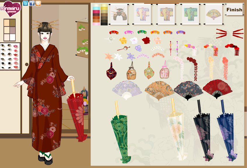 Kimono Fashion Dress Up Game