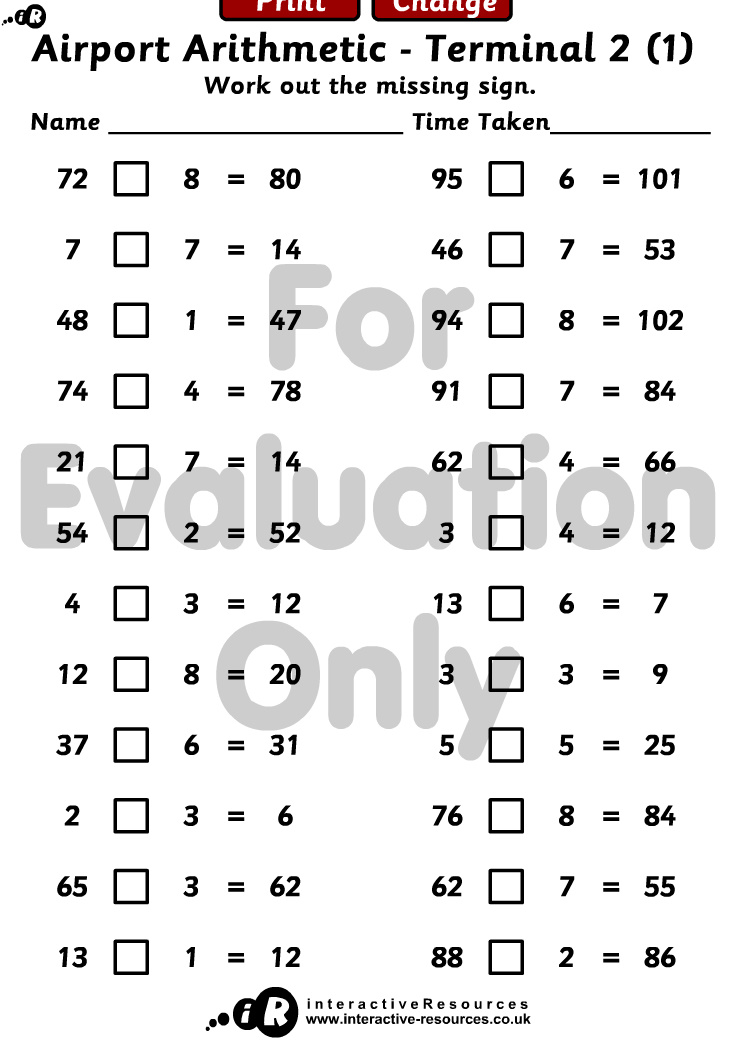 Airport Arithmetic - Terminal 2 (1)