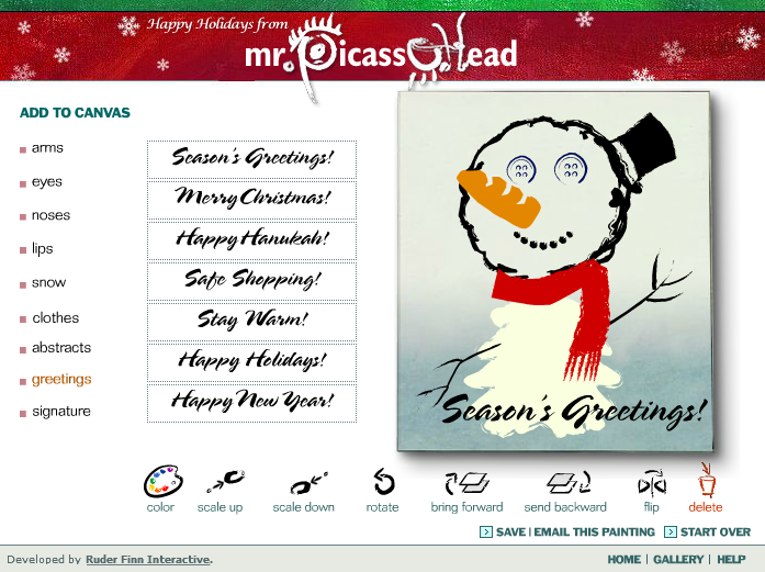 Happy Holidays From Mr. Picassohead