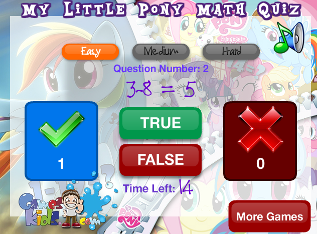 My Little Pony Math Quiz