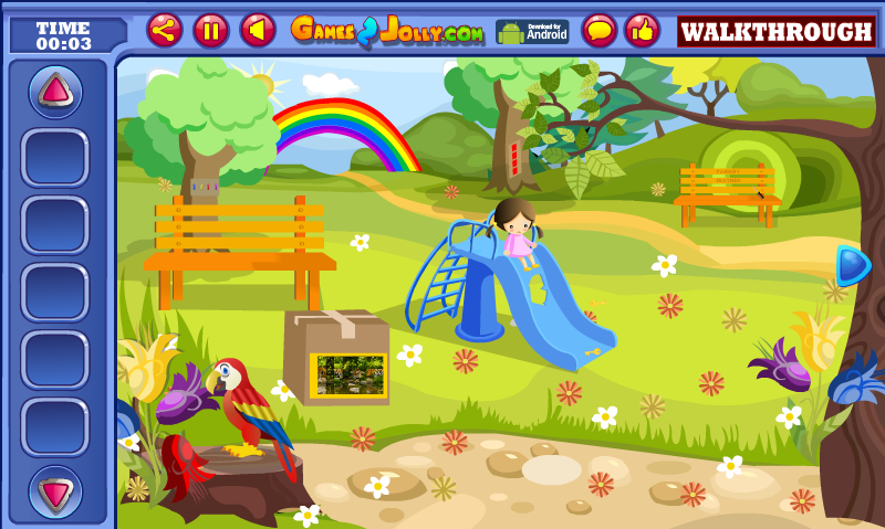 Small Girl Slide Escape