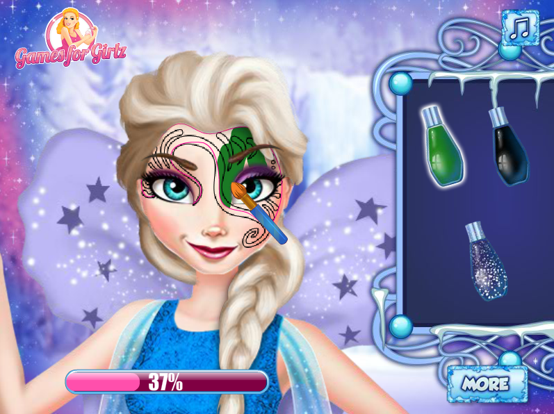 Elsa Face Tattoo