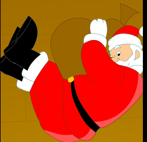 Santa Stuck in Chimney