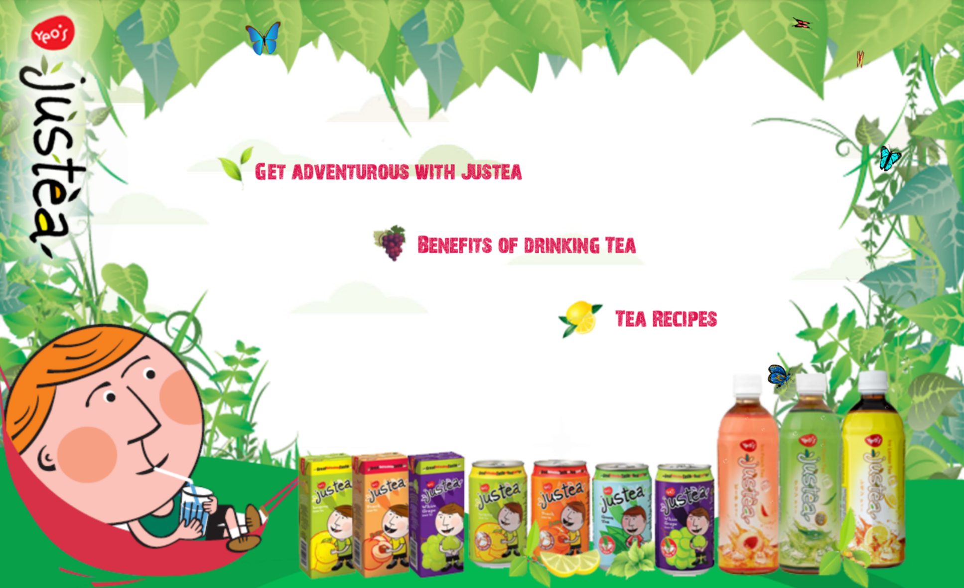 Yeo's: Justea Website Banner (Singapore)