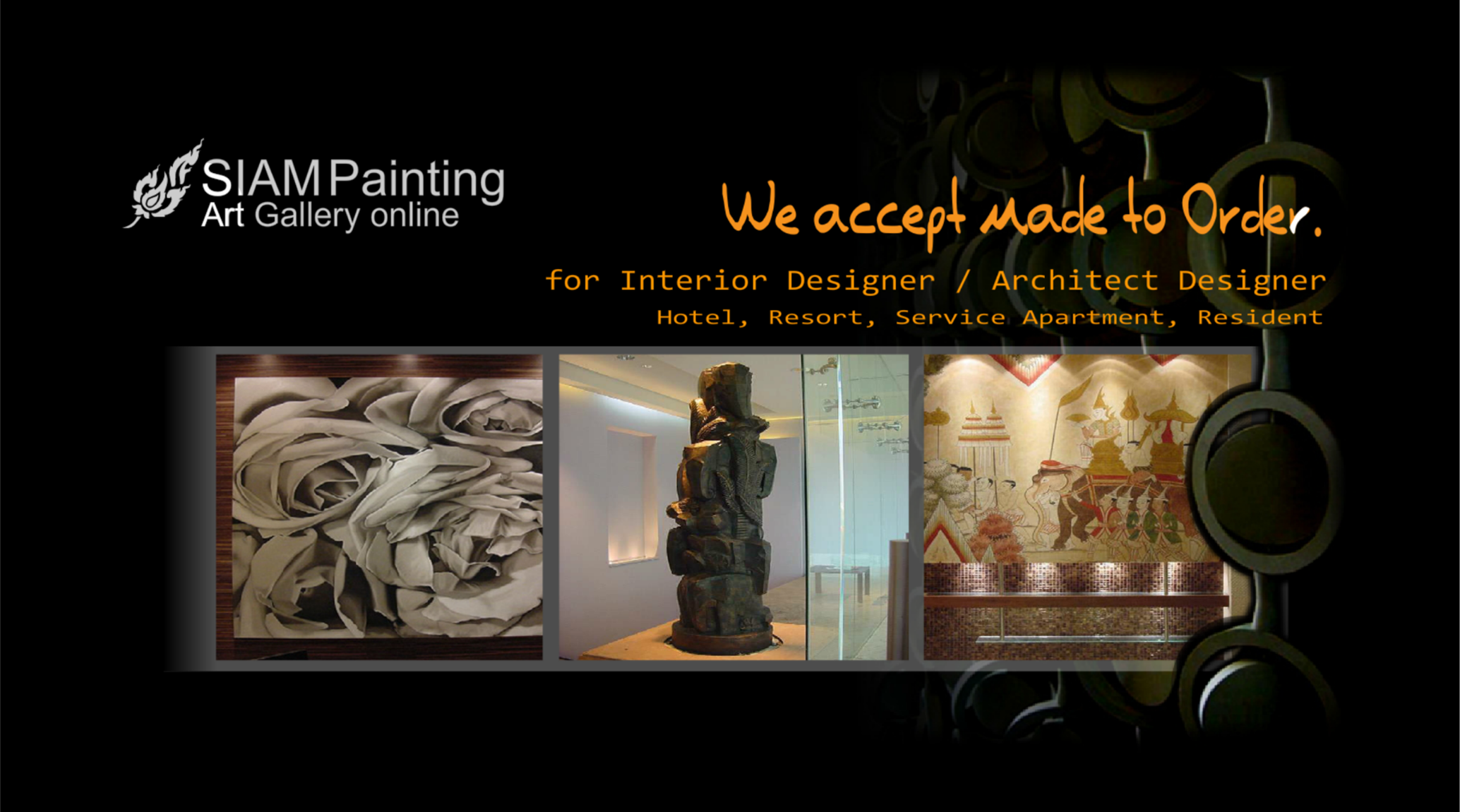 SIAMPainting Art Gallery Online Website Header (Thailand)