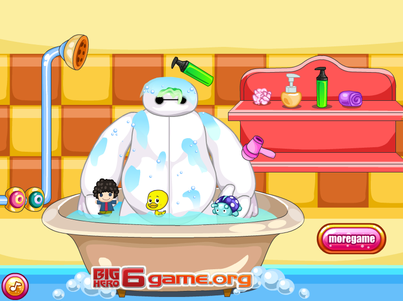 Baymax Take A Shower