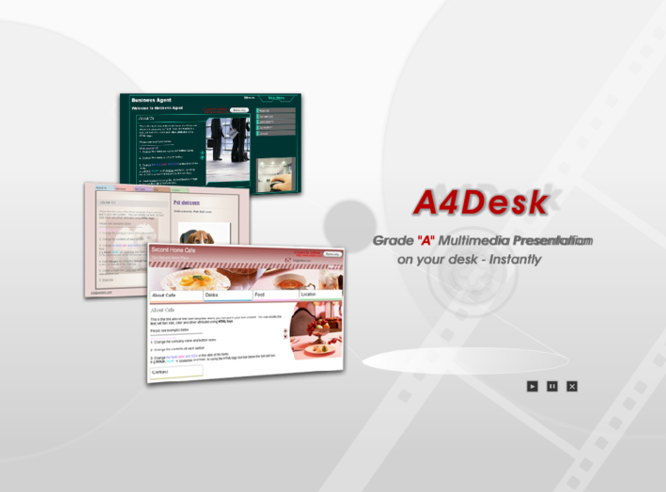 A4Desk Flash Website Builder Website Intro