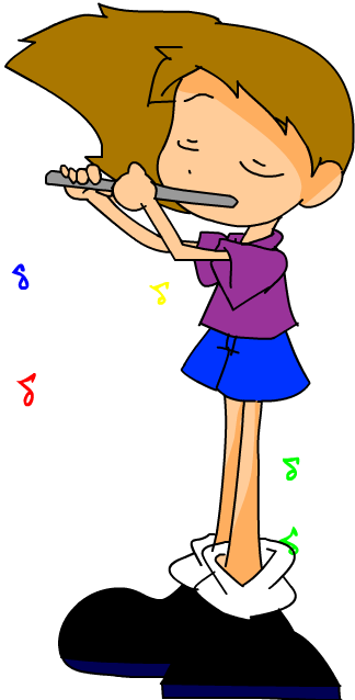 playing flute- animation