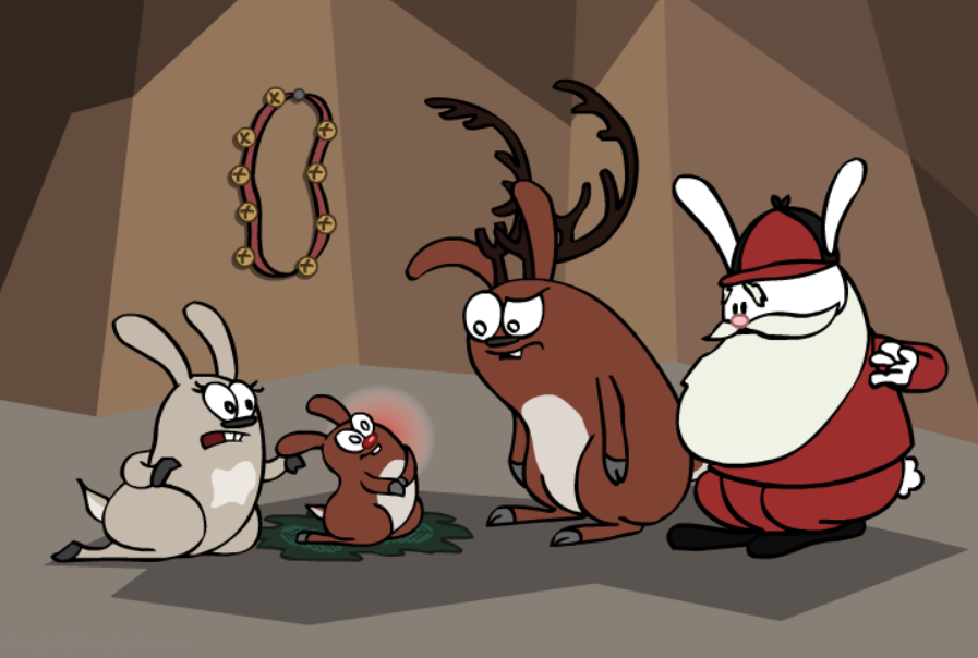 Rudolph the Red-Nosed Reindeer in 30 Seconds (and Re-Enacted by Bunnies)