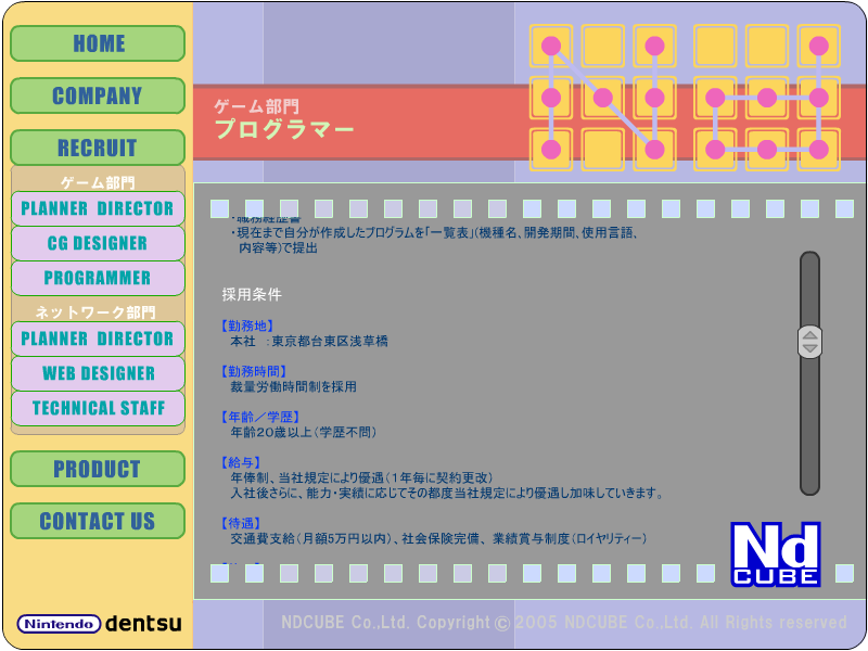 NDCube Website (2005)