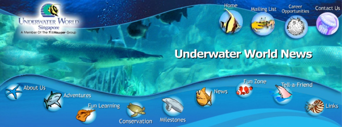 Underwater World Singapore Underwater News Banner