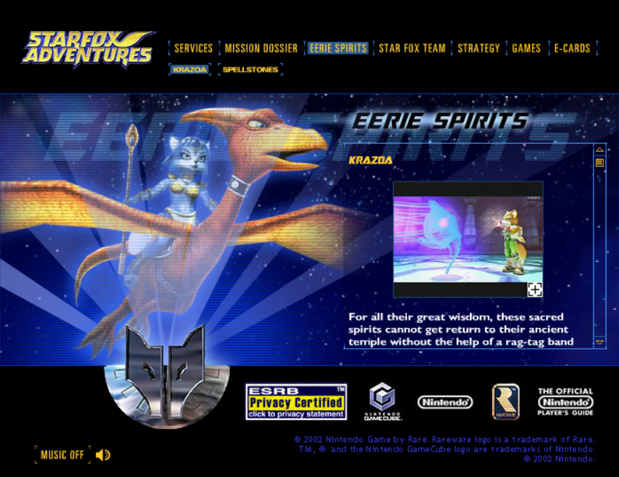 Star Fox Adventures Microsite