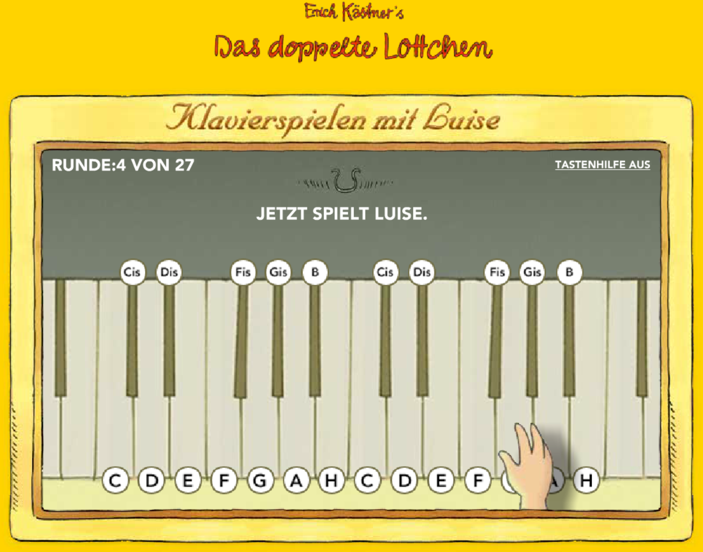 Das doppelte Lottchen: Klavierspielen mit Luise