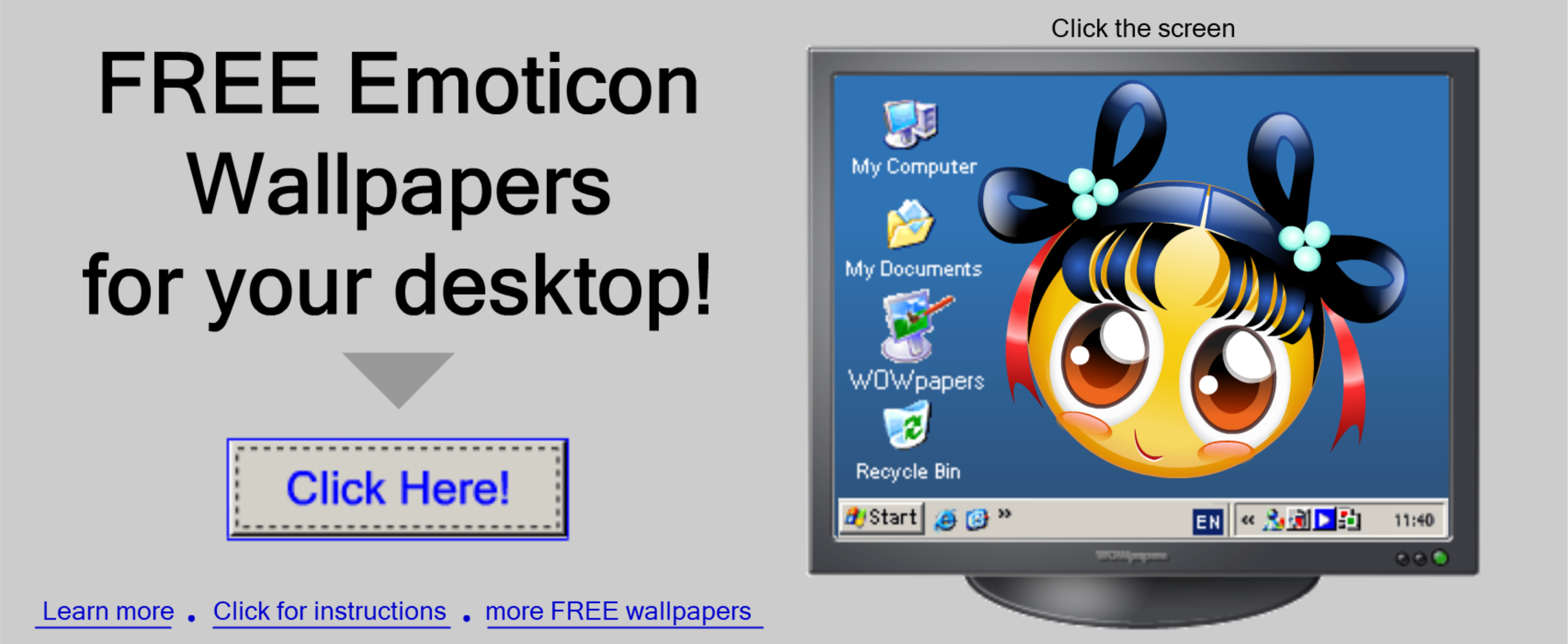 Free Emoticon Wallpapers for your desktop! Banner Ad