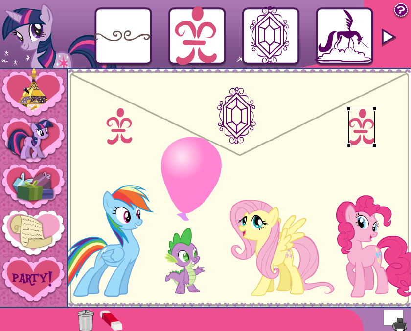 My Little Pony: Twilight Sparkle's Royal Invitation Designer