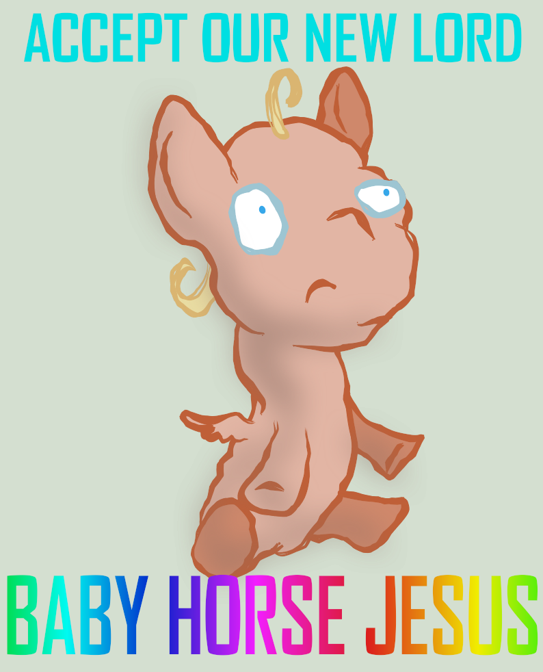 BABY HORSE JESUS