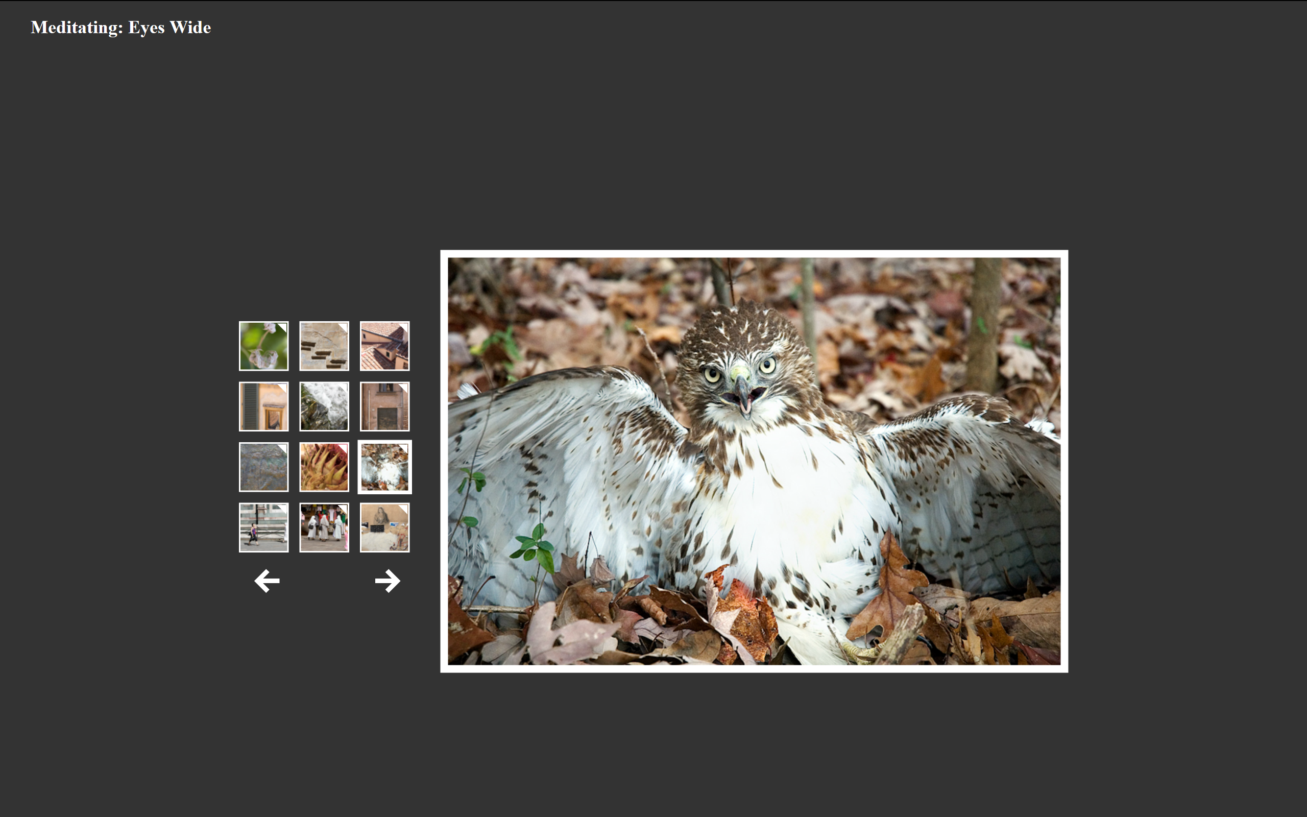 Meditating: Eyes Wide