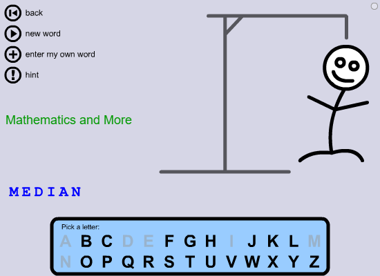 Hangman: Mathematics and More