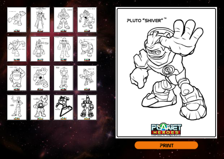 Planet Heroes Coloring Pages