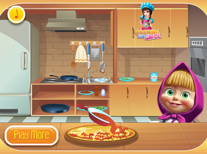 Masha & The Bear: Cooking Tortilla Pizza