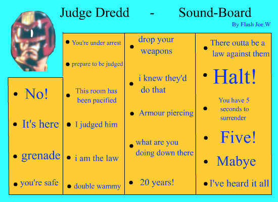 Judge dredd soundboard