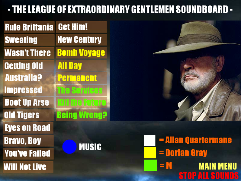 The League of Extraordinary Gentlemen Soundboard