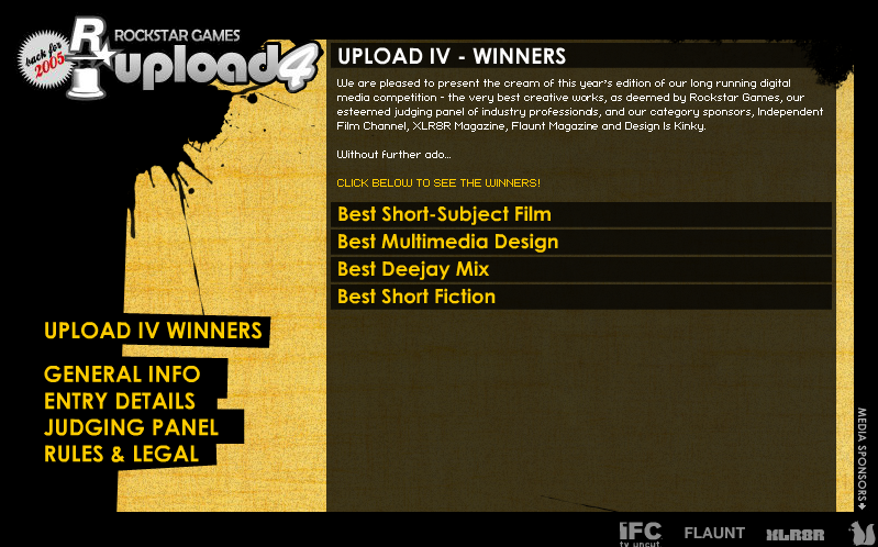 Rockstar Games Upload 4 Microsite