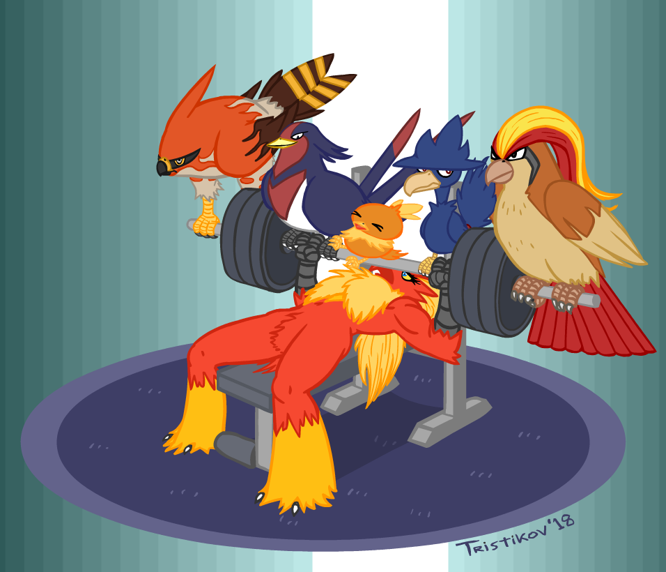 Blaziken Bench Press Animation, Max Birbs