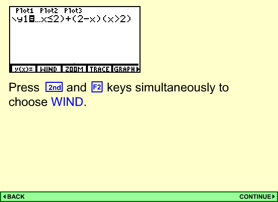 Piecewise Defined Functions TI-86 tutorial