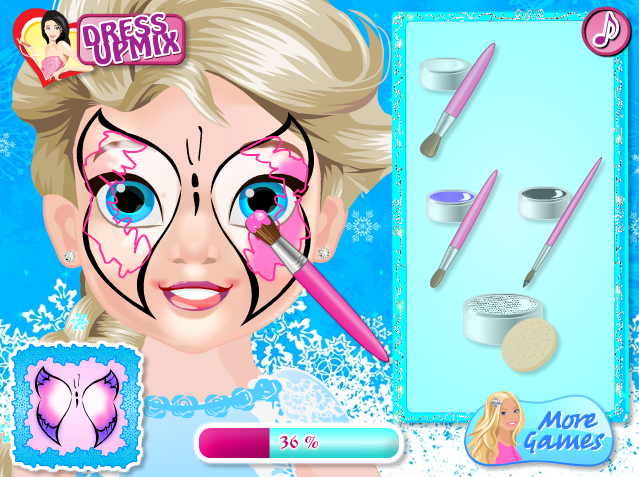 Baby Elsa Butterfly Face Art