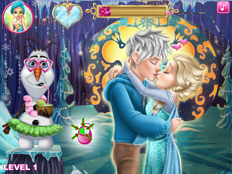 Elsa Kissing Jack Frost