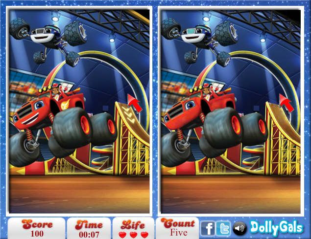 Blaze and the Monster Machines 6 Diff