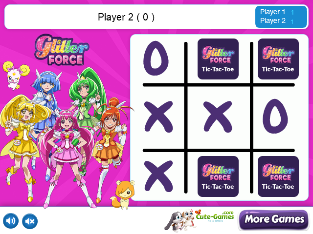 Glitter Force Tic-Tac-Toe