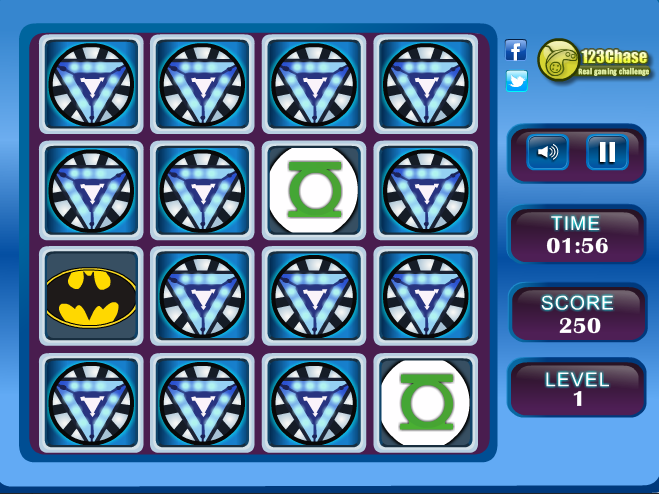 Super Hero Logos Memory Match