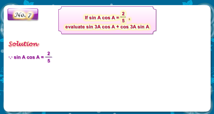 Supplementary Exercise on Trigonometric functions of the sum and difference of two angles and the trigonometric function of double an angle. (Part 2)