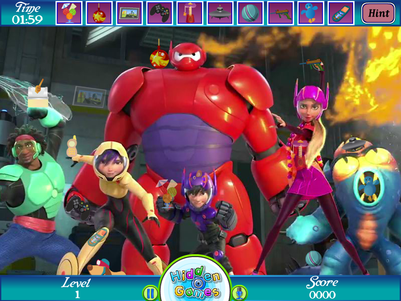 Big Hero 6 Hidden Objects