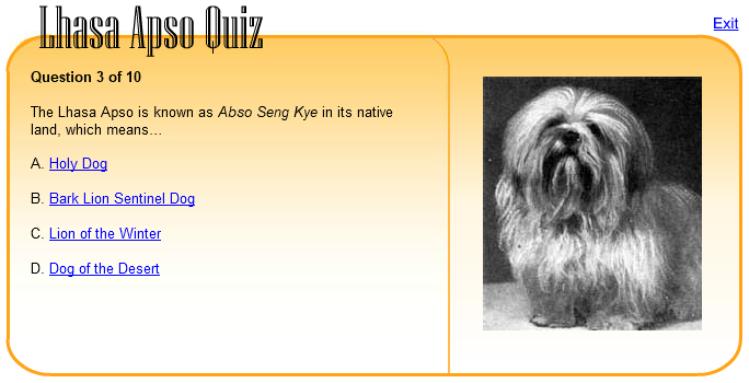 Lhasa Apso Quiz