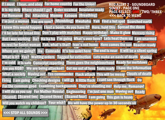 Red Alert 2 Soundboard