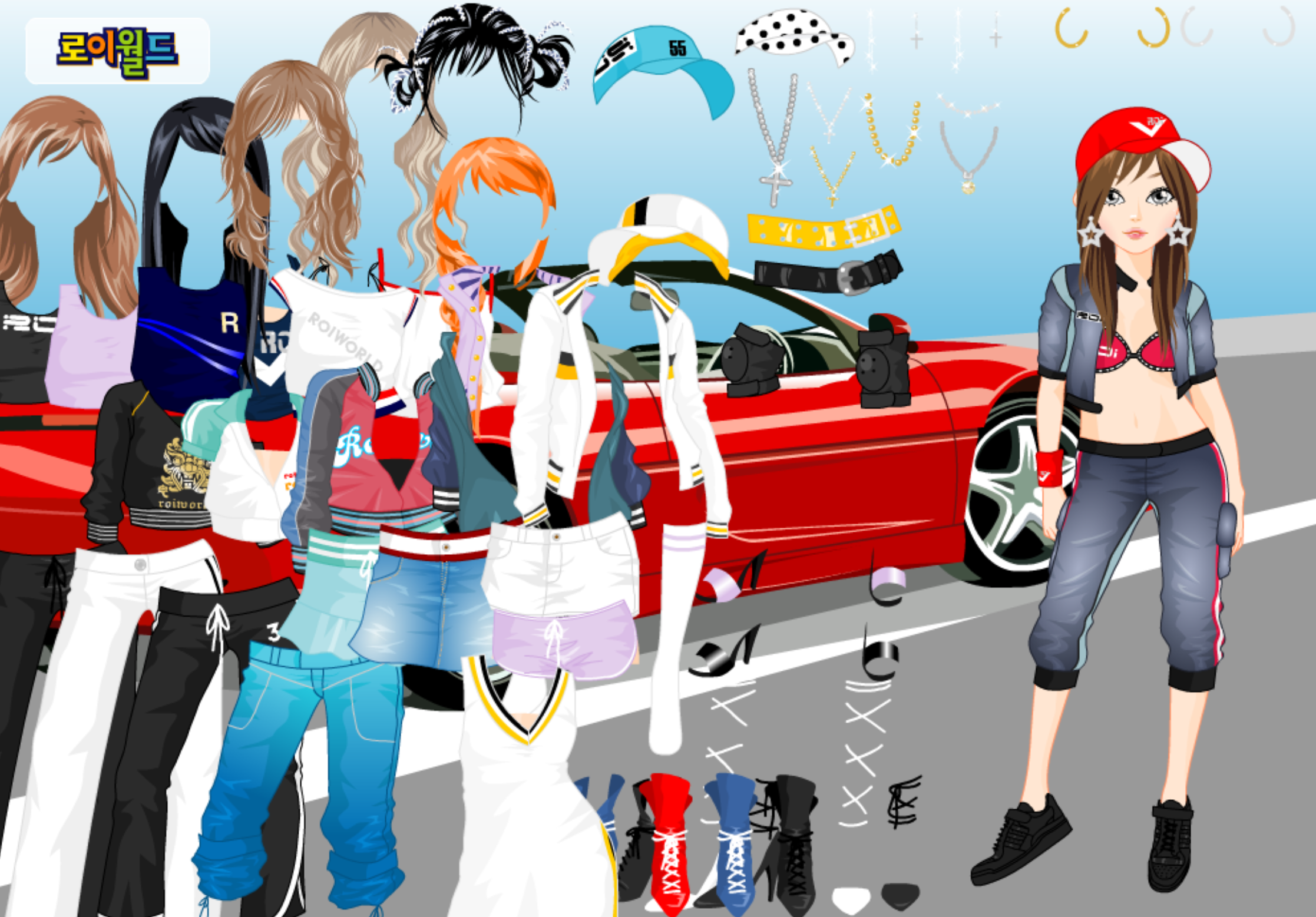 Roiworld Cool Car Girl Dressup