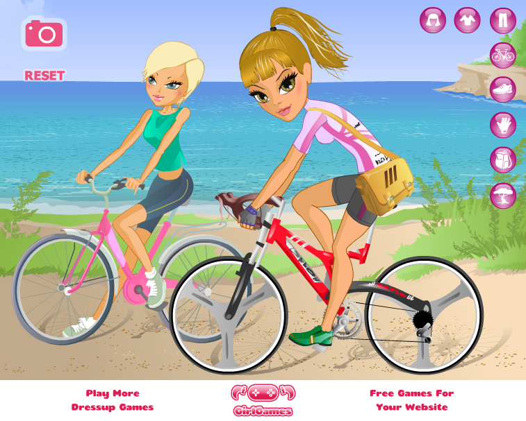 Maria and Sofia Go Biking