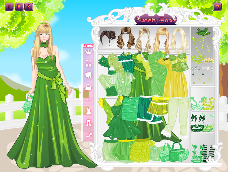 Green Apple Princess Dress Up Game